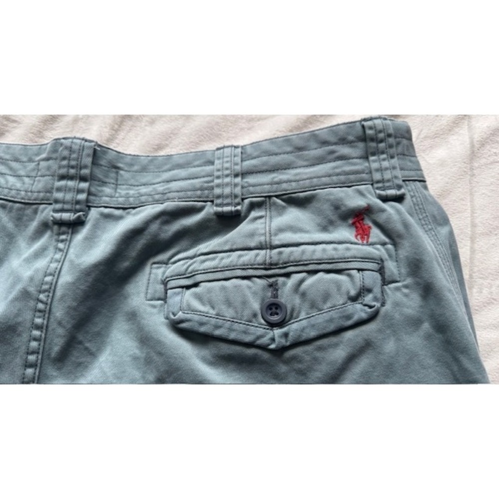 Polo Ralph Lauren Mens Cargo Shorts Blue Gray Cotton Twill Classic Fit - Picture 3 of 4